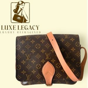 Louis Vuitton Cartouchiere Handbag Monogram Canvas GM